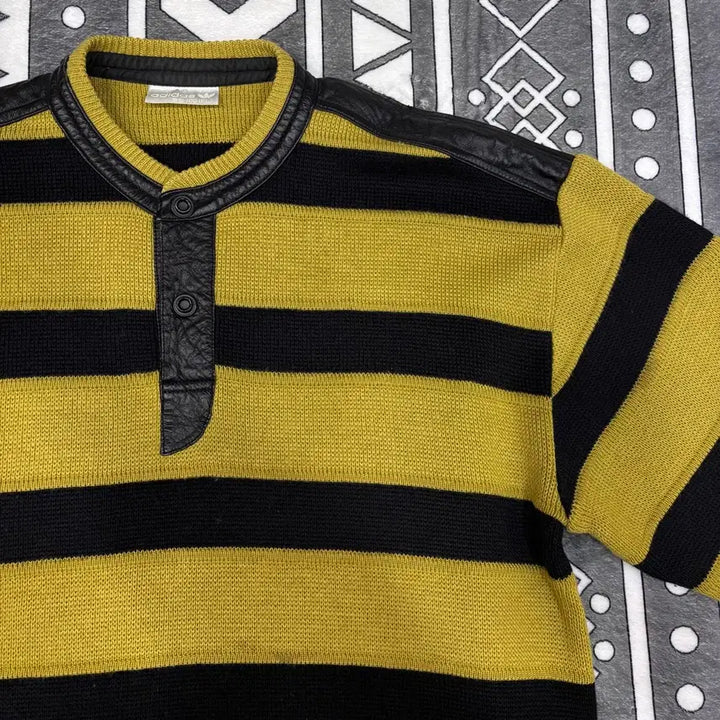 [BUNJANG] Adidas Stripe Knit Sweater L / 아디다스 스트라이프 니트 스웨터 L(nn147 긴팔 레더