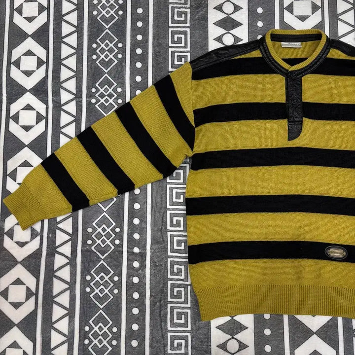 [BUNJANG] Adidas Stripe Knit Sweater L / 아디다스 스트라이프 니트 스웨터 L(nn147 긴팔 레더