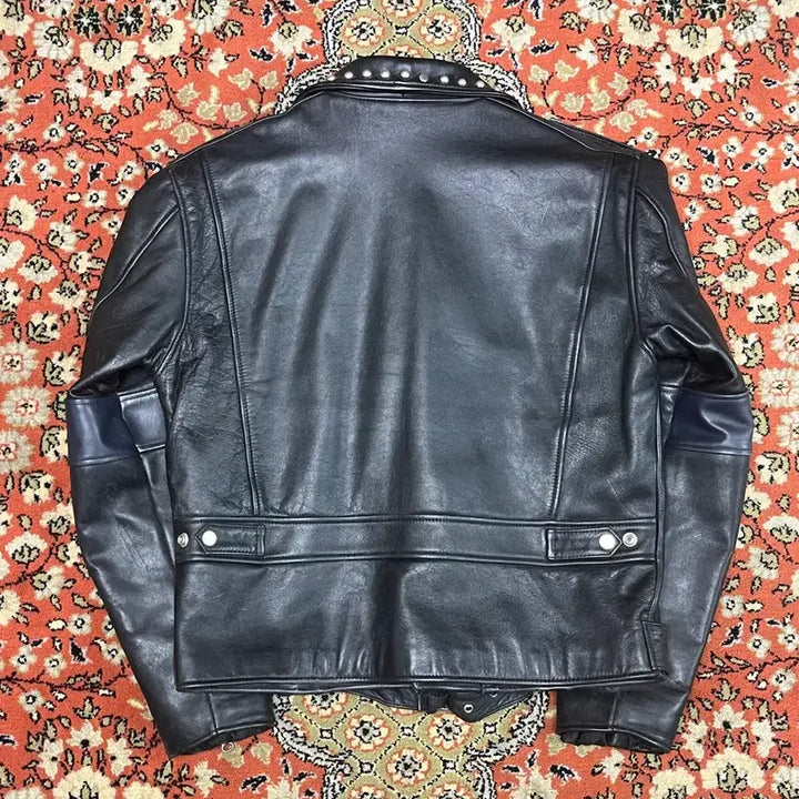 [BUNJANG] RBC Vintage Studded D-Pocket Double Rider Jacket / [L] RBC 빈티지 스터드 D포켓 더블 라이더 자켓