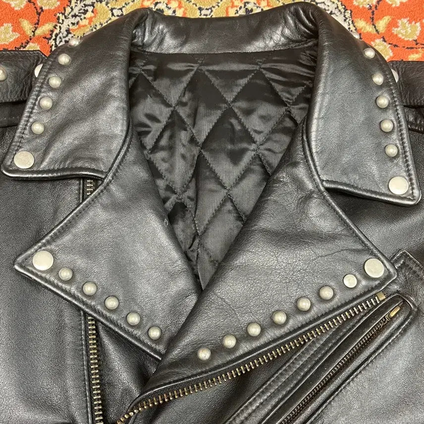 [BUNJANG] RBC Vintage Studded D-Pocket Double Rider Jacket / [L] RBC 빈티지 스터드 D포켓 더블 라이더 자켓