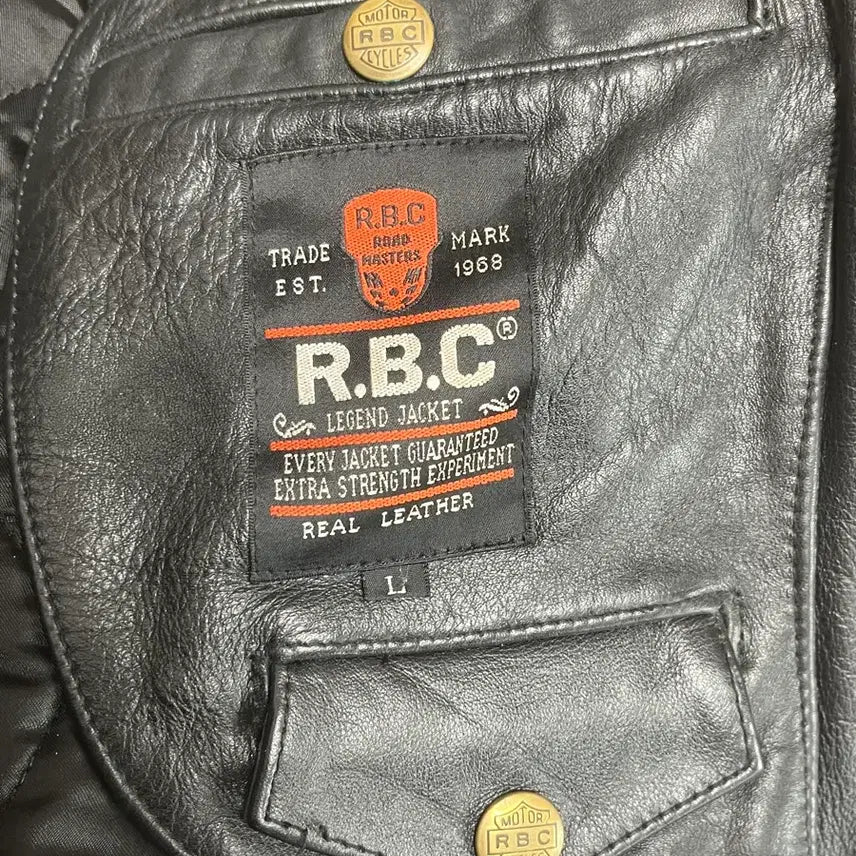 [BUNJANG] RBC Vintage Studded D-Pocket Double Rider Jacket / [L] RBC 빈티지 스터드 D포켓 더블 라이더 자켓