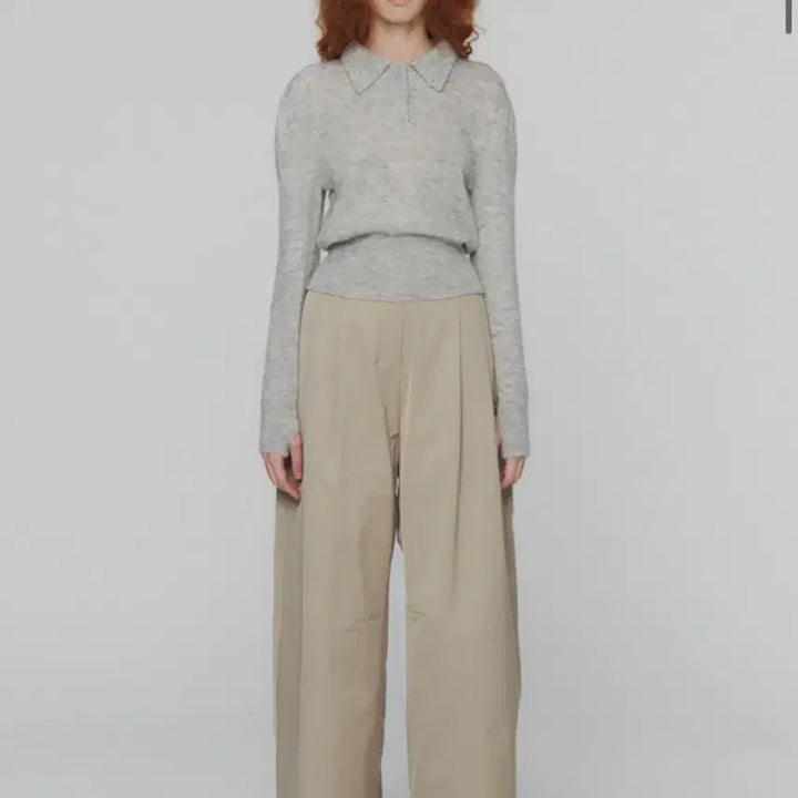[BUNJANG] AMOMENTO Sheer Collar Knit Top / 아모멘토 시어 카라 니트
