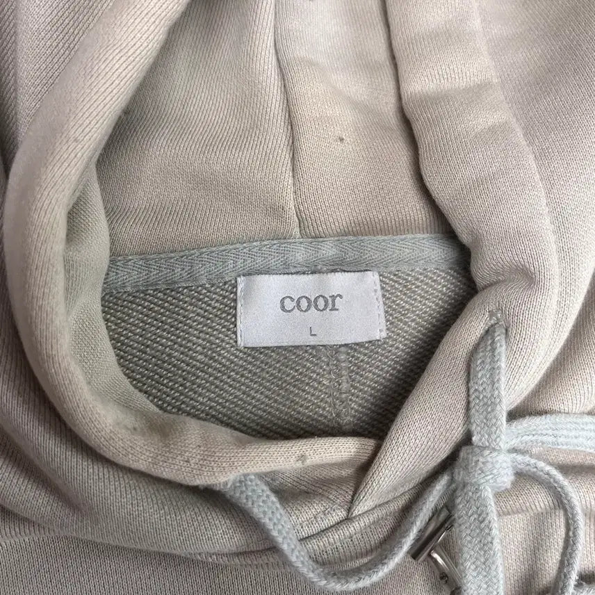 [BUNJANG] COOR Beige Signature Oversized Hoodie / [L] 쿠어 베이지 후드티