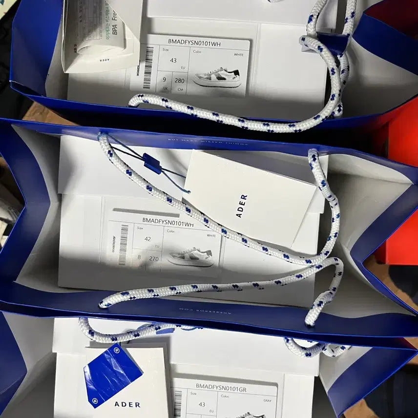 [BUNJANG] ADER ERROR Log Baus Sneakers / 아더에러 로그 바우스 화이트 270 그레이 280