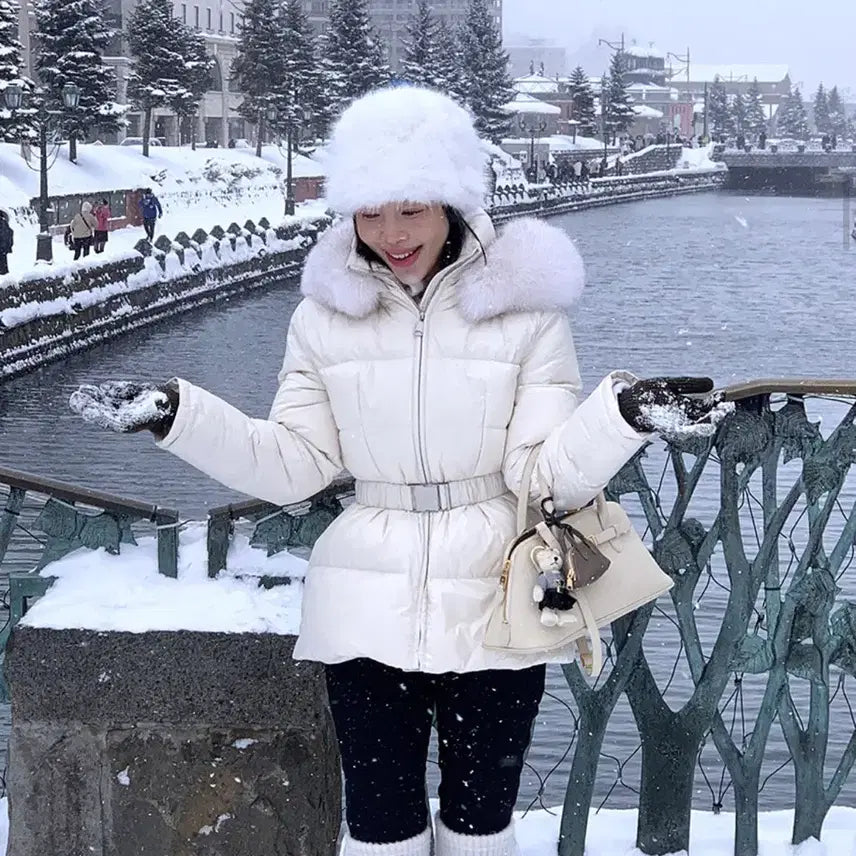 [BUNJANG] Around Uul Muli Goose Down Padding Cream M / 어라운드율 뮬리구스패딩 크림m