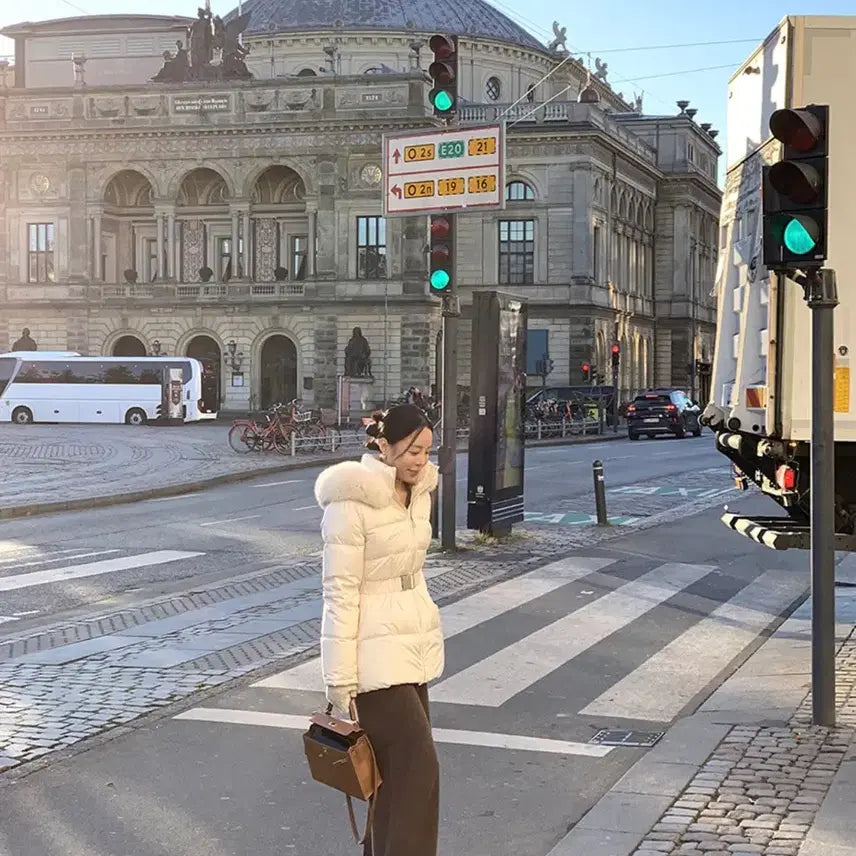 [BUNJANG] Around Uul Muli Goose Down Padding Cream M / 어라운드율 뮬리구스패딩 크림m