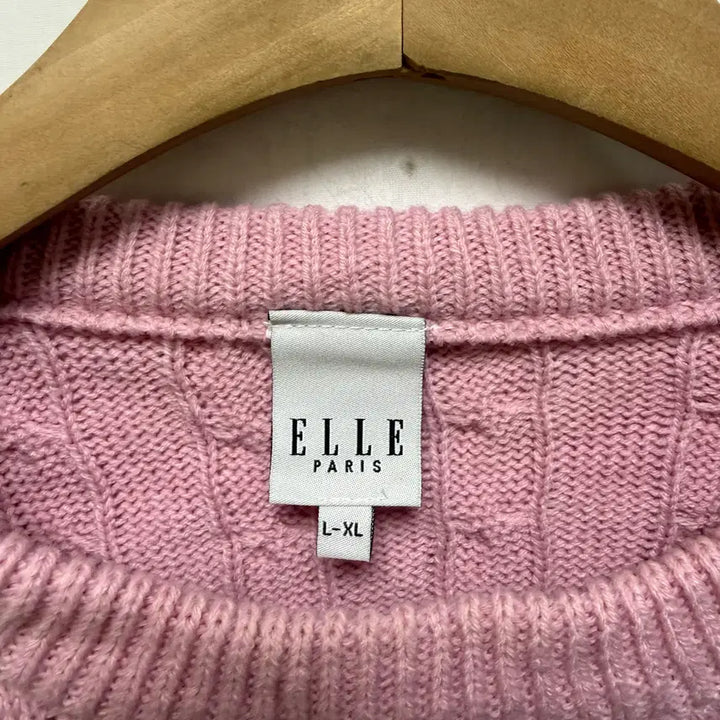 [BUNJANG] Elle Cable Knit Sweater L / (230) 엘르 꽈배기 니트