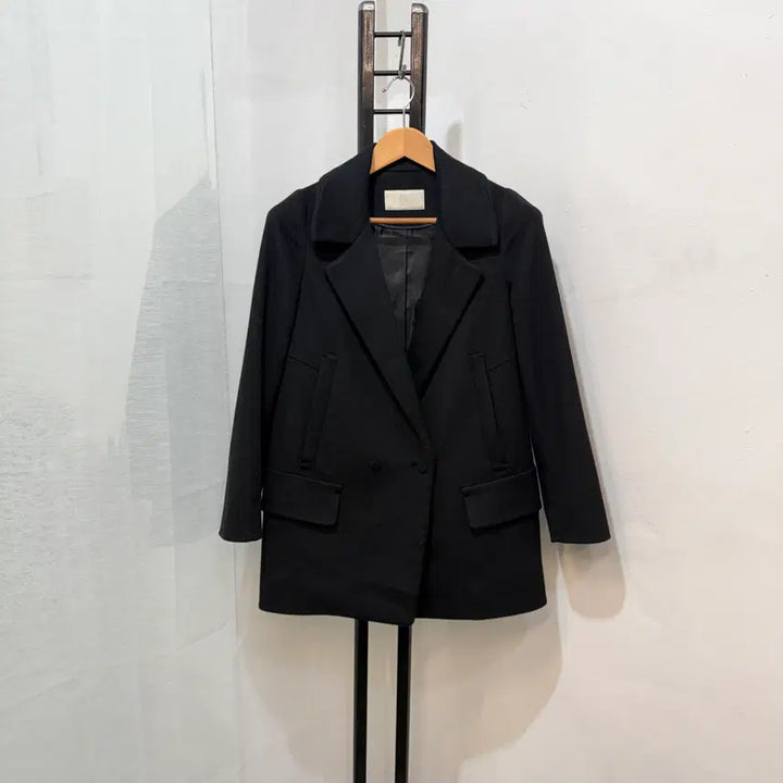 [BUNJANG] KUHO Cashmere 100 Black Jacket / KUHO 구호 캐시미어 100 블랙자켓 블랙코트 자켓 4155