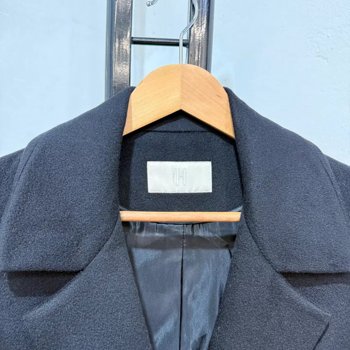 [BUNJANG] KUHO Cashmere 100 Black Jacket / KUHO 구호 캐시미어 100 블랙자켓 블랙코트 자켓 4155