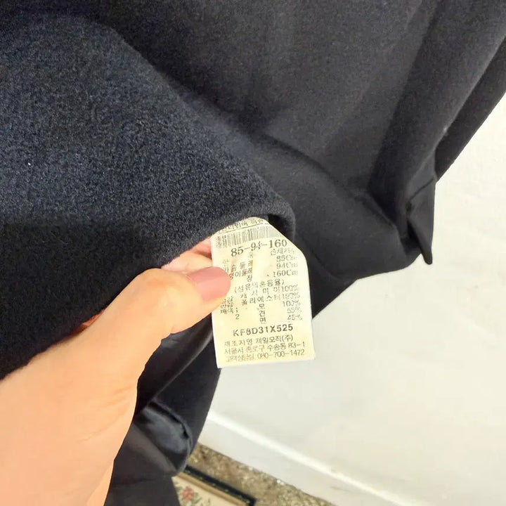 [BUNJANG] KUHO Cashmere 100 Black Jacket / KUHO 구호 캐시미어 100 블랙자켓 블랙코트 자켓 4155