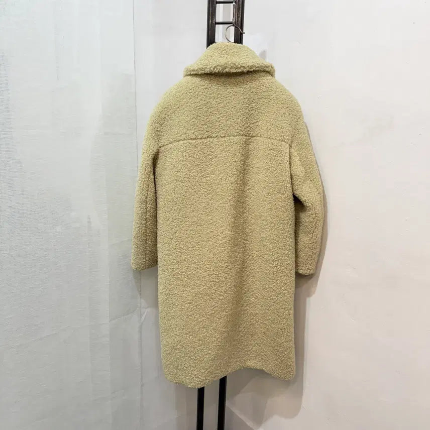 [BUNJANG] LINE Reversible Sherpa Long Coat / LINE 라인 리버시블 깔깔이 뽀글이 시어링롱코트 양면코트 4157