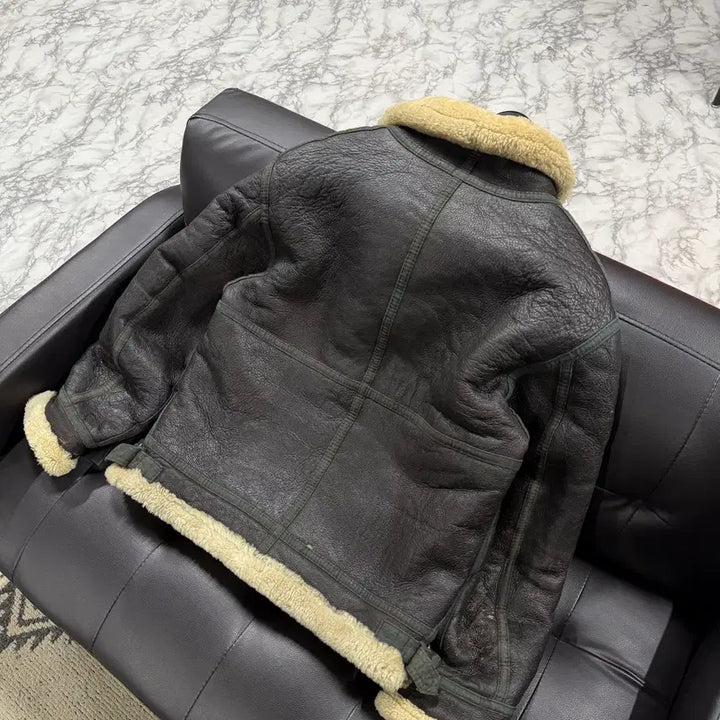 [BUNJANG] 1990-2000s Sheepskin B-3 Mouton Jacket / 90-00s 100% 쉽스킨 양가죽 , 양털 B-3 무스탕 자켓
