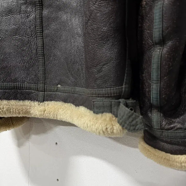 [BUNJANG] 1990-2000s Sheepskin B-3 Mouton Jacket / 90-00s 100% 쉽스킨 양가죽 , 양털 B-3 무스탕 자켓