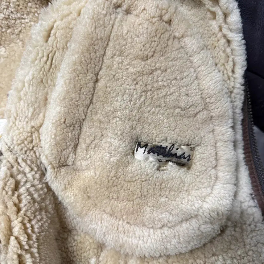[BUNJANG] 1990-2000s Sheepskin B-3 Mouton Jacket / 90-00s 100% 쉽스킨 양가죽 , 양털 B-3 무스탕 자켓