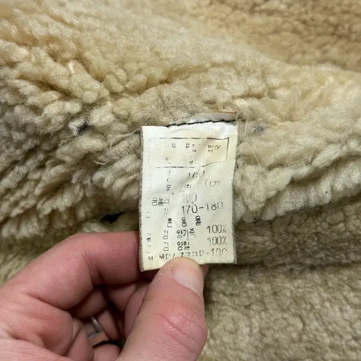 [BUNJANG] 1990-2000s Sheepskin B-3 Mouton Jacket / 90-00s 100% 쉽스킨 양가죽 , 양털 B-3 무스탕 자켓