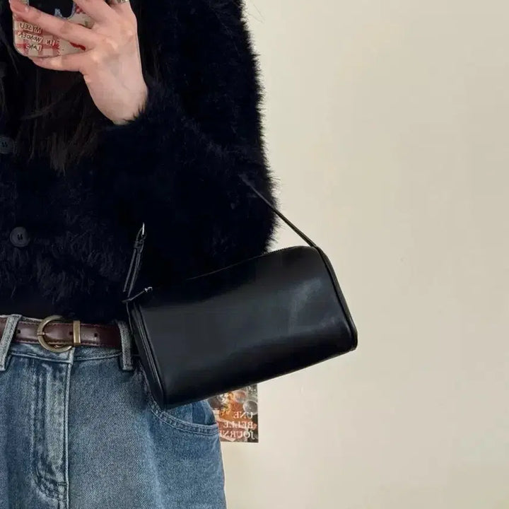 [BUNJANG] 90s Leather Mini Tote Bag / 새상품 고급 여성가방 90s 소가죽 미니 토트백