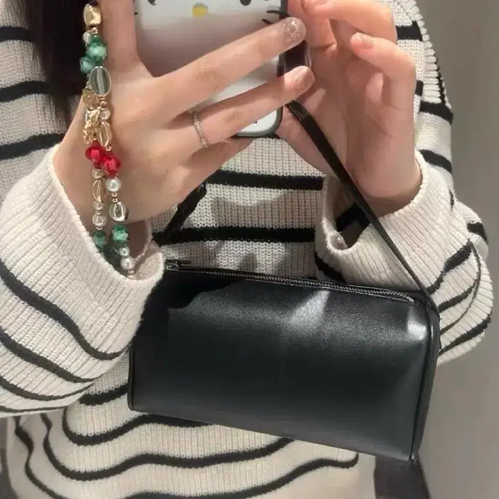 [BUNJANG] 90s Leather Mini Tote Bag / 새상품 고급 여성가방 90s 소가죽 미니 토트백