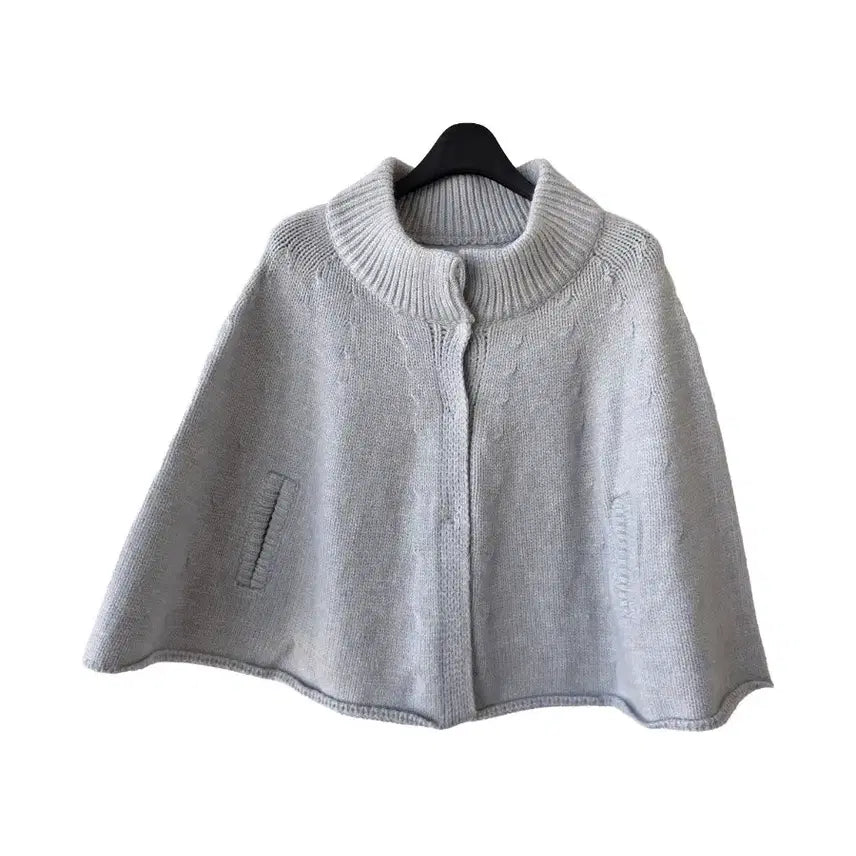 [BUNJANG] Gray Cape Knit Top / 44-66)연그레이 케이프니트 /새제품