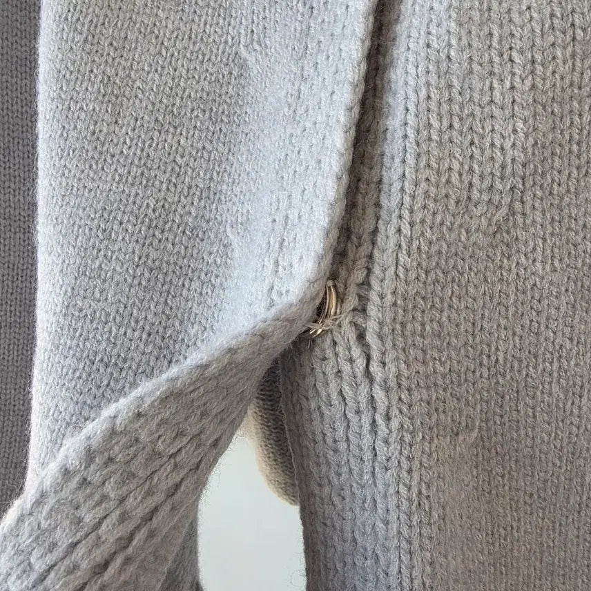 [BUNJANG] Gray Cape Knit Top / 44-66)연그레이 케이프니트 /새제품