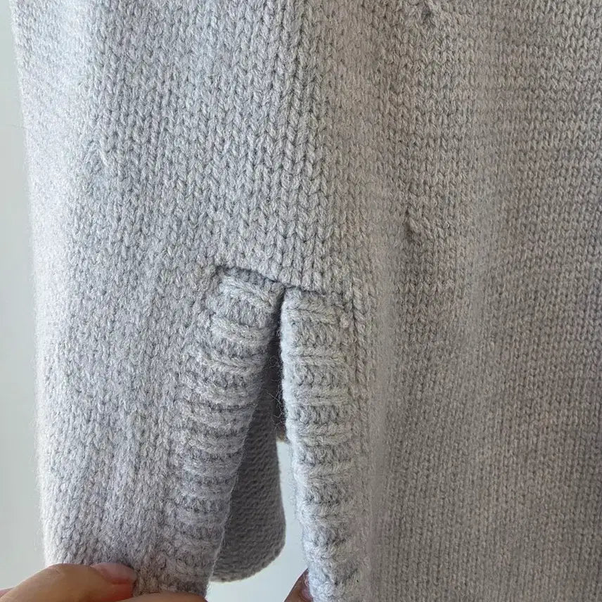 [BUNJANG] Gray Cape Knit Top / 44-66)연그레이 케이프니트 /새제품