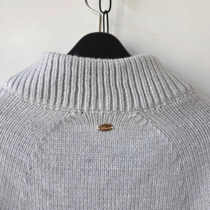 [BUNJANG] Gray Cape Knit Top / 44-66)연그레이 케이프니트 /새제품