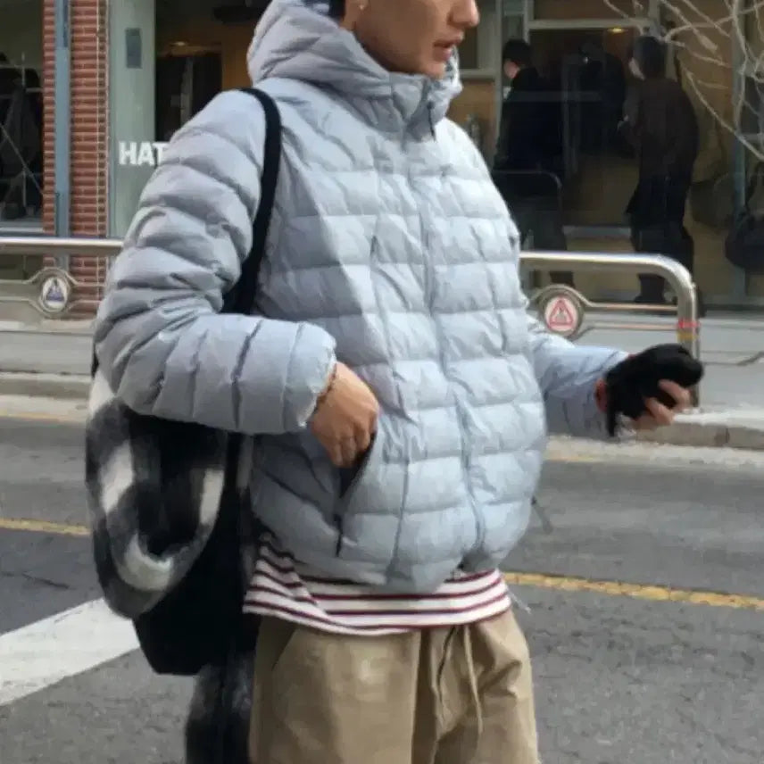 [BUNJANG] Light Blue Duck Down Lightweight Padded Jacket / 경량 패딩 덕다운 라이트블루 XL,2XL,3X사이즈 판매합니다.새상품