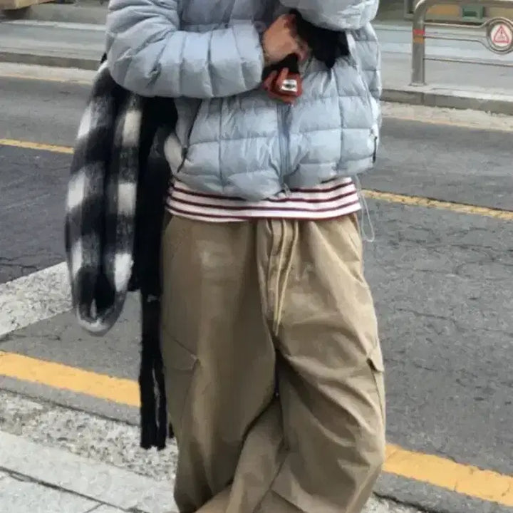 [BUNJANG] Light Blue Duck Down Lightweight Padded Jacket / 경량 패딩 덕다운 라이트블루 XL,2XL,3X사이즈 판매합니다.새상품