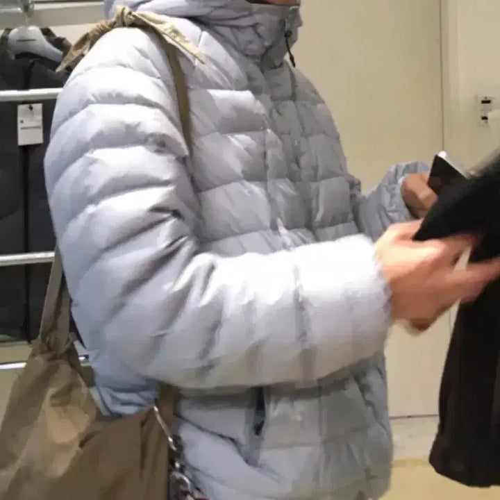 [BUNJANG] Light Blue Duck Down Lightweight Padded Jacket / 경량 패딩 덕다운 라이트블루 XL,2XL,3X사이즈 판매합니다.새상품