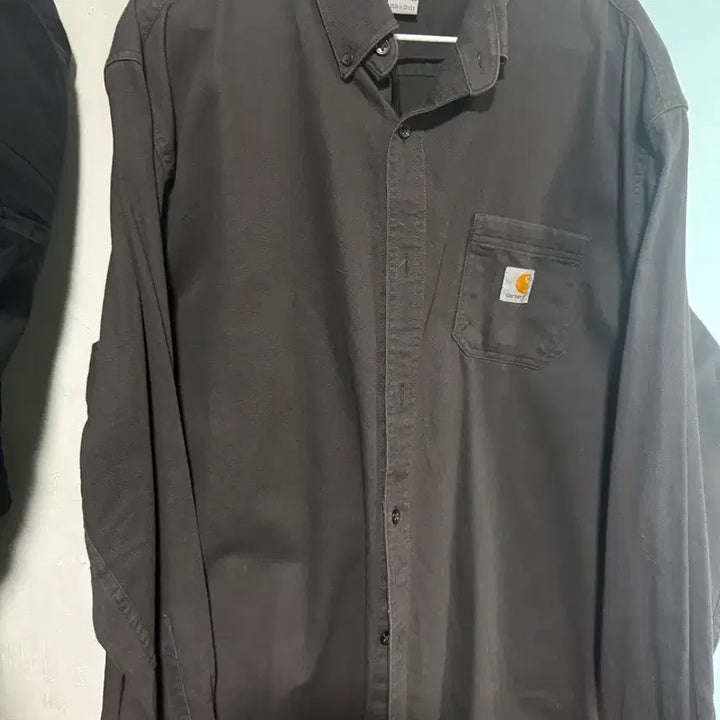 [BUNJANG] Carhartt Pocket Shirt Dark Brown XL / 칼하트 포켓 셔츠 다크브라운 xl