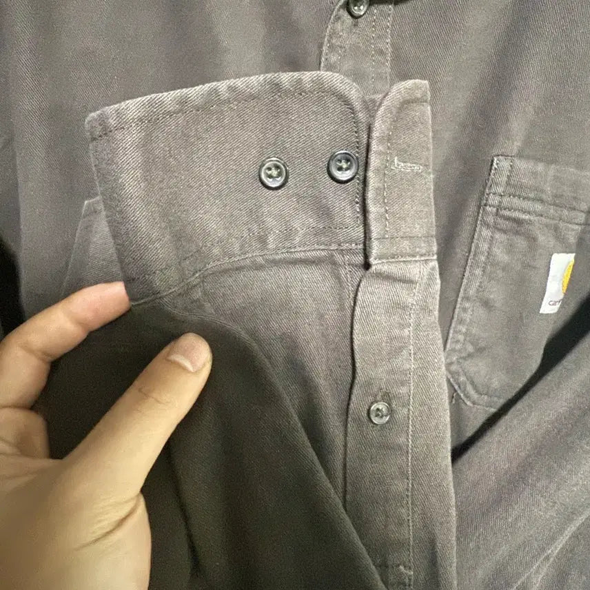 [BUNJANG] Carhartt Pocket Shirt Dark Brown XL / 칼하트 포켓 셔츠 다크브라운 xl