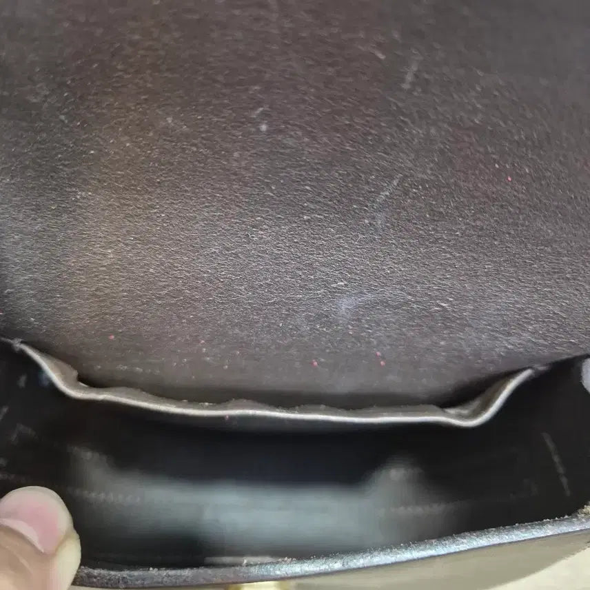 [BUNJANG] Polo Ralph Lauren Brown Leather Crossbody Bag / 폴로 브라운 가죽 크로스백 스트라이프 스트랩