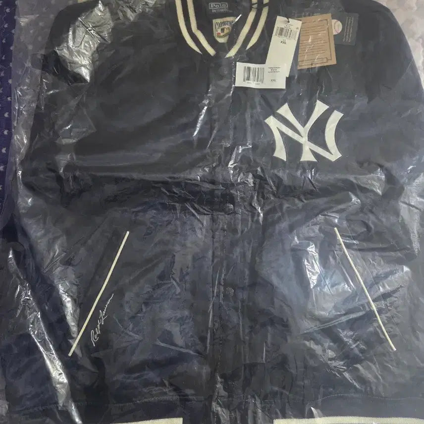 [BUNJANG] Polo Ralph Lauren Yankees Satin Varsity Jacket / [XXL] 폴로 랄프로렌 양키스 새틴 바시티 자켓