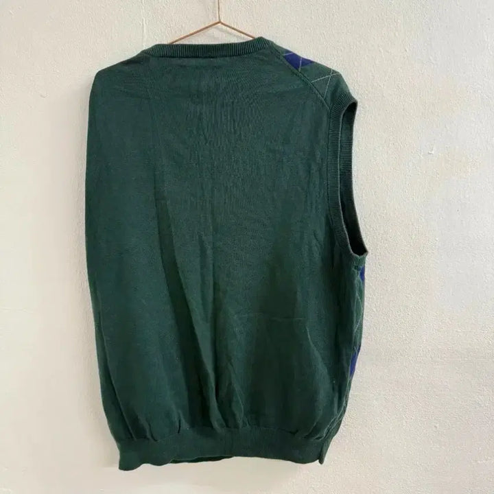 [BUNJANG] CHAPS Argyle Knit Vest Green XXL / Polo CHAPS 챕스 아가일 니트 조끼 그린 XXL