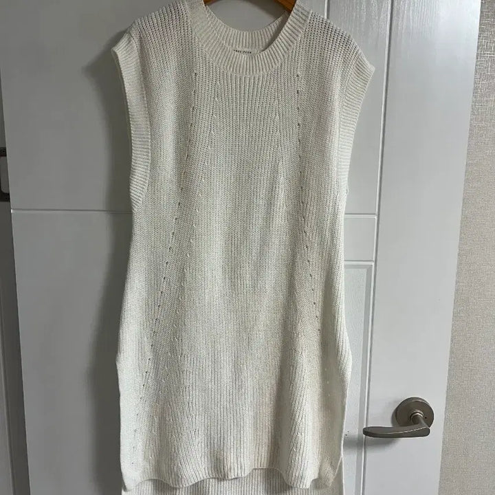 [BUNJANG] Vintage Knit Vest Dress 100% Cotton / (일본 수입 빈티지)니트 조끼 원피스 면100 M 뜨개 언발