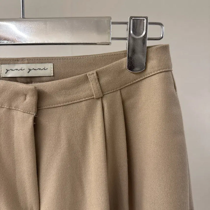 [BUNJANG] High-Waist Loose Fit Wide Slacks (B1632) / [원가이하세일] 하이웨스트 루즈핏 와이드 슬랙스 (B1632)
