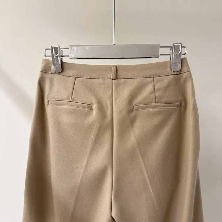 [BUNJANG] High-Waist Loose Fit Wide Slacks (B1632) / [원가이하세일] 하이웨스트 루즈핏 와이드 슬랙스 (B1632)