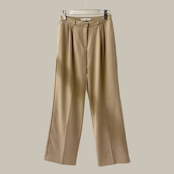 [BUNJANG] High-Waist Loose Fit Wide Slacks (B1632) / [원가이하세일] 하이웨스트 루즈핏 와이드 슬랙스 (B1632)