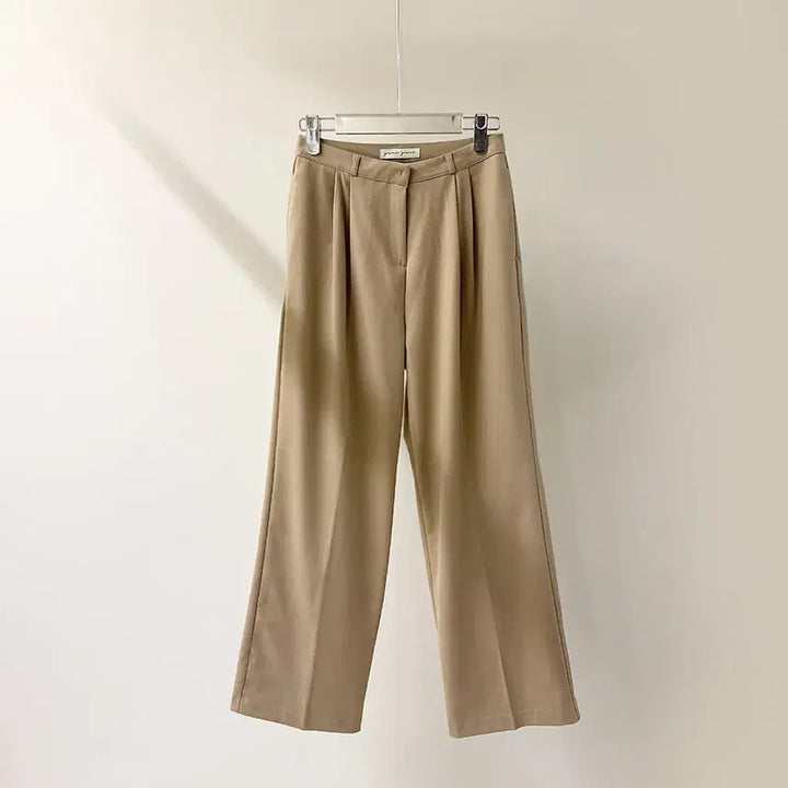 [BUNJANG] High-Waist Loose Fit Wide Slacks (B1632) / [원가이하세일] 하이웨스트 루즈핏 와이드 슬랙스 (B1632)