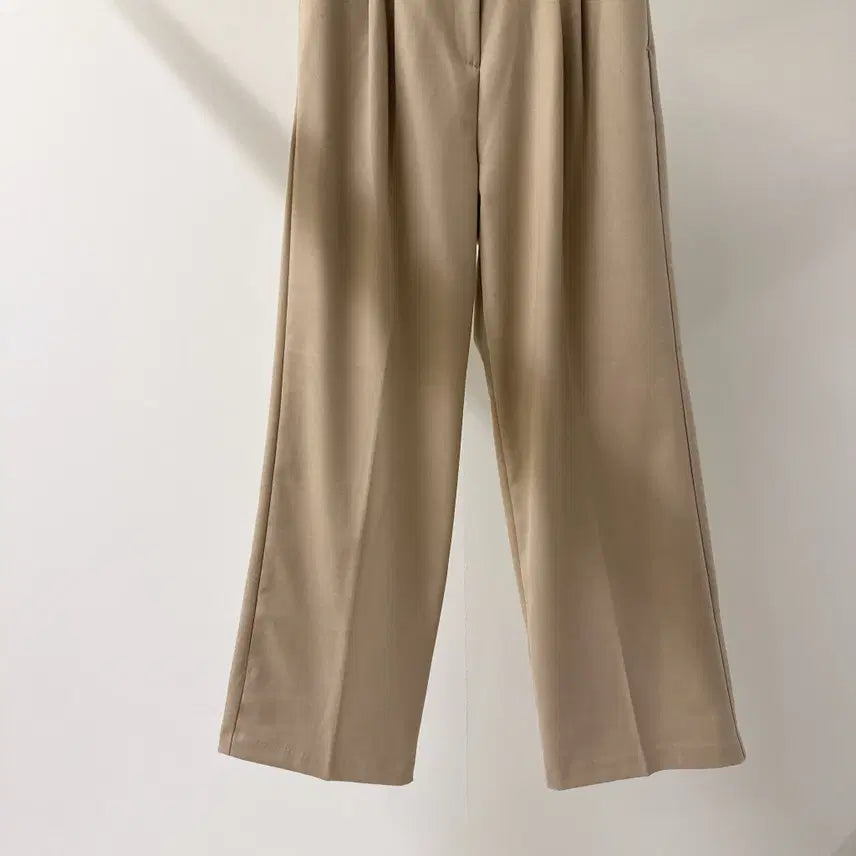 [BUNJANG] High-Waist Loose Fit Wide Slacks (B1632) / [원가이하세일] 하이웨스트 루즈핏 와이드 슬랙스 (B1632)