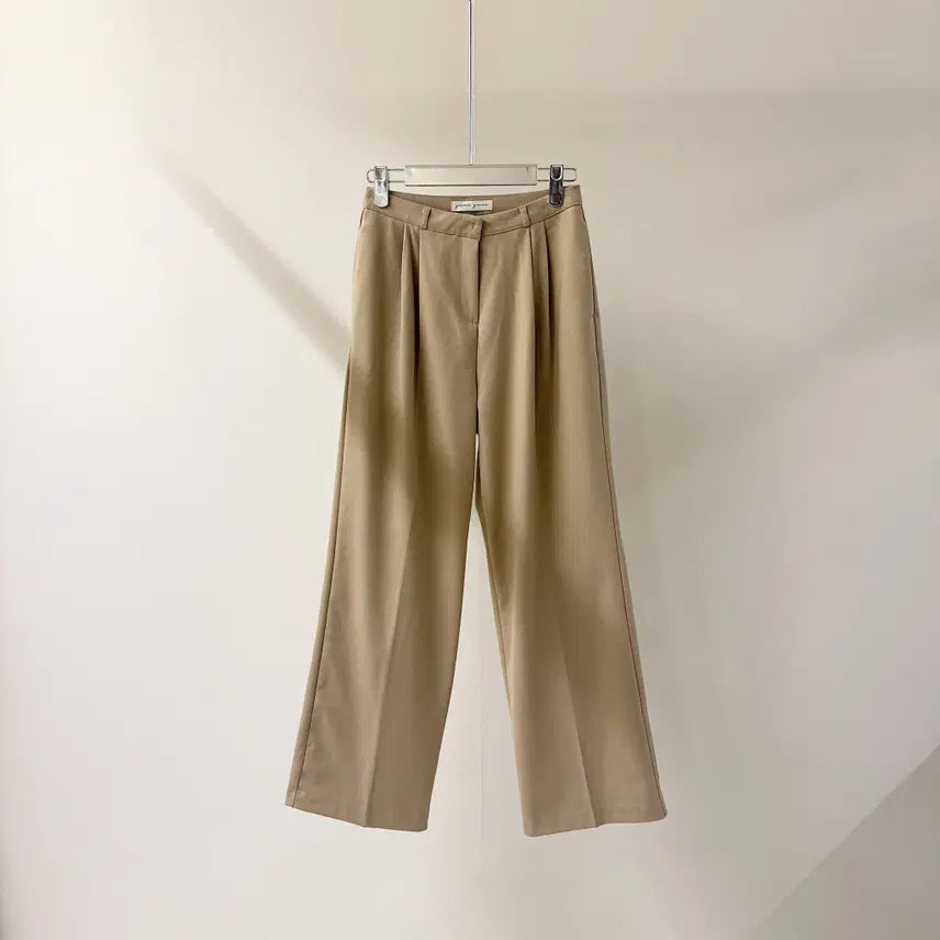 [BUNJANG] High-Waist Loose Fit Wide Slacks (B1632) / [원가이하세일] 하이웨스트 루즈핏 와이드 슬랙스 (B1632)