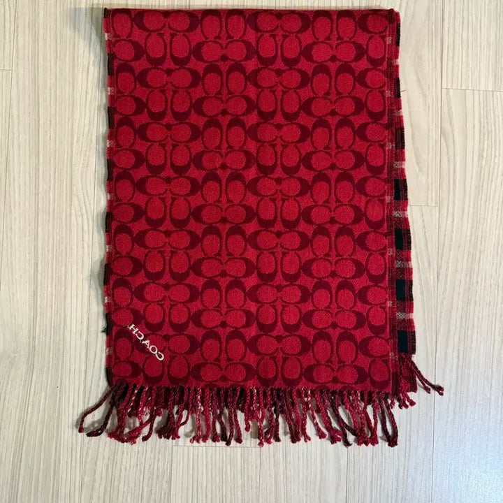 [BUNJANG] Coach Red Muffler / 코치 레드 머플러