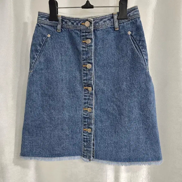 [BUNJANG] SJYP Denim Front Button Skirt / SJYP 청 데님 앞단추 스커트 (1610)