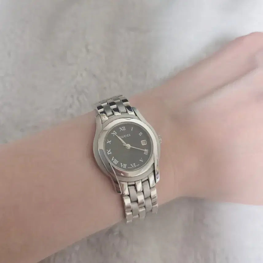 [BUNJANG] Gucci Black Circle Watch / 구찌 정품 블랙써클 5500 명품시계택포