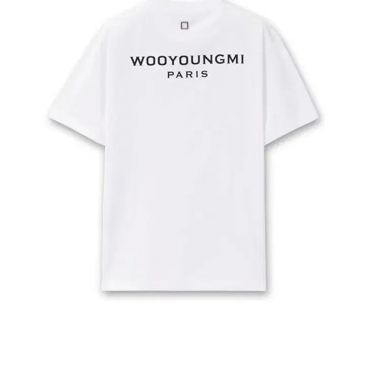 [SOLD OUT] [새상품]우영미 코튼 백로고 티셔츠 화이트 - 25FW
