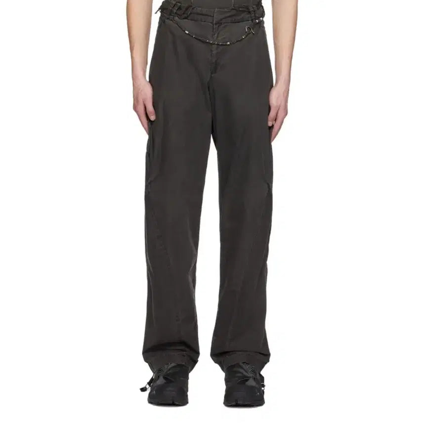[BUNJANG] Hyein Seo Gray Belted Trousers / Hyein seo 혜인서 Gray belted trousers