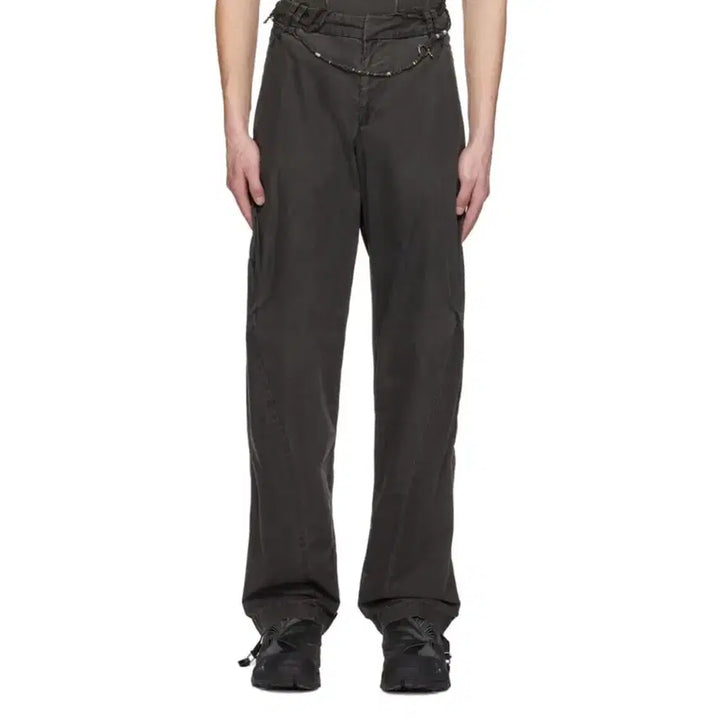 [BUNJANG] Hyein Seo Gray Belted Trousers / Hyein seo 혜인서 Gray belted trousers