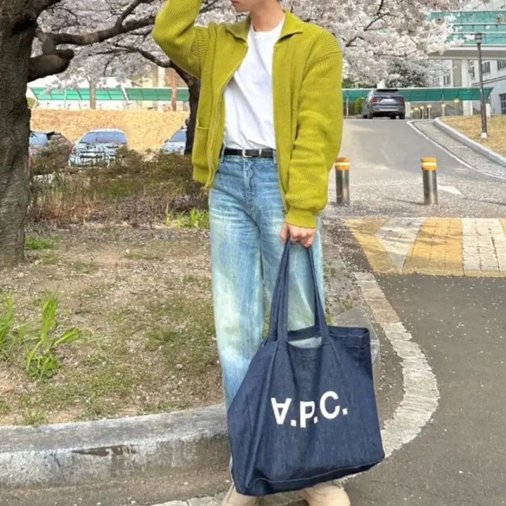 [SOLD OUT] 인템포무드 올리브 니트집업(M)