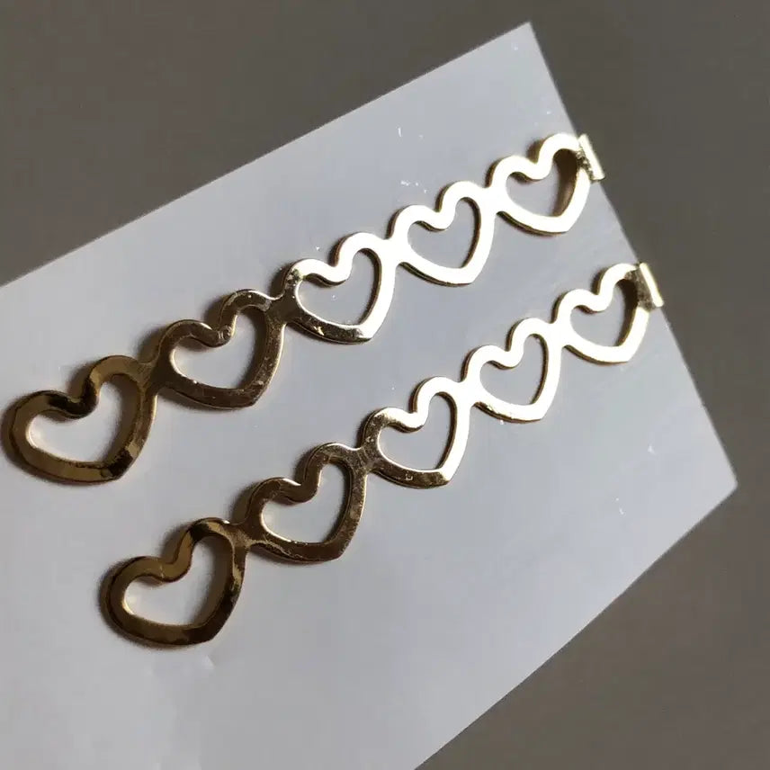 [BUNJANG] Heart Gold Hairpin Pair Hair Accessories / 하트 골드 실핀 1쌍 헤어악세사리 헤어스타일링 핀터레스트