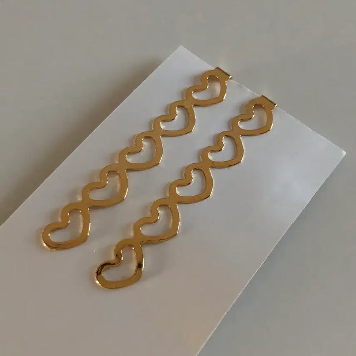 [BUNJANG] Heart Gold Hairpin Pair Hair Accessories / 하트 골드 실핀 1쌍 헤어악세사리 헤어스타일링 핀터레스트