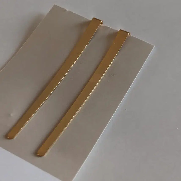 [BUNJANG] Heart Gold Hairpin Pair Hair Accessories / 하트 골드 실핀 1쌍 헤어악세사리 헤어스타일링 핀터레스트